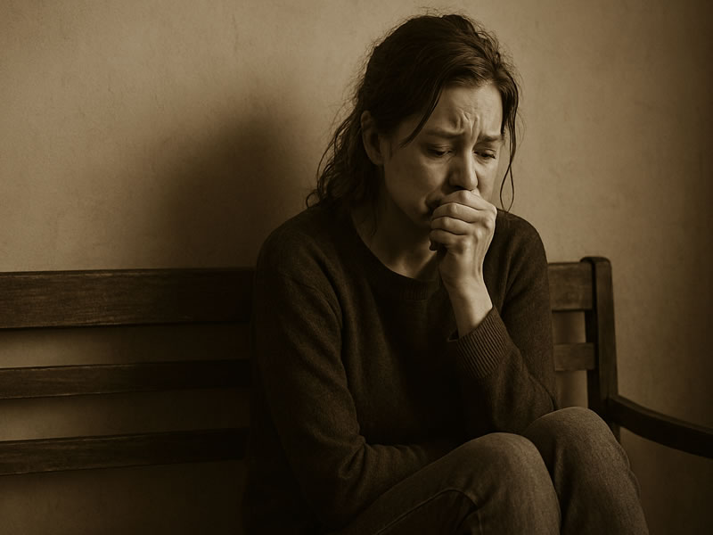 Mujer en duelo por abandono